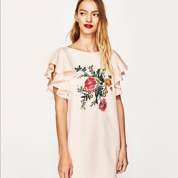 Pink Zari Embroidered Long Dress